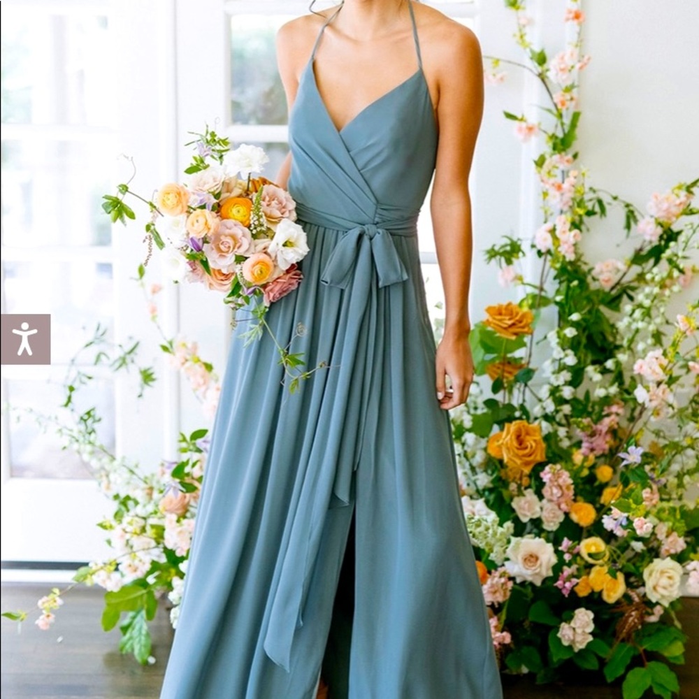 NWT Revelry Bridesmaid Dress. 4P. Sage 908